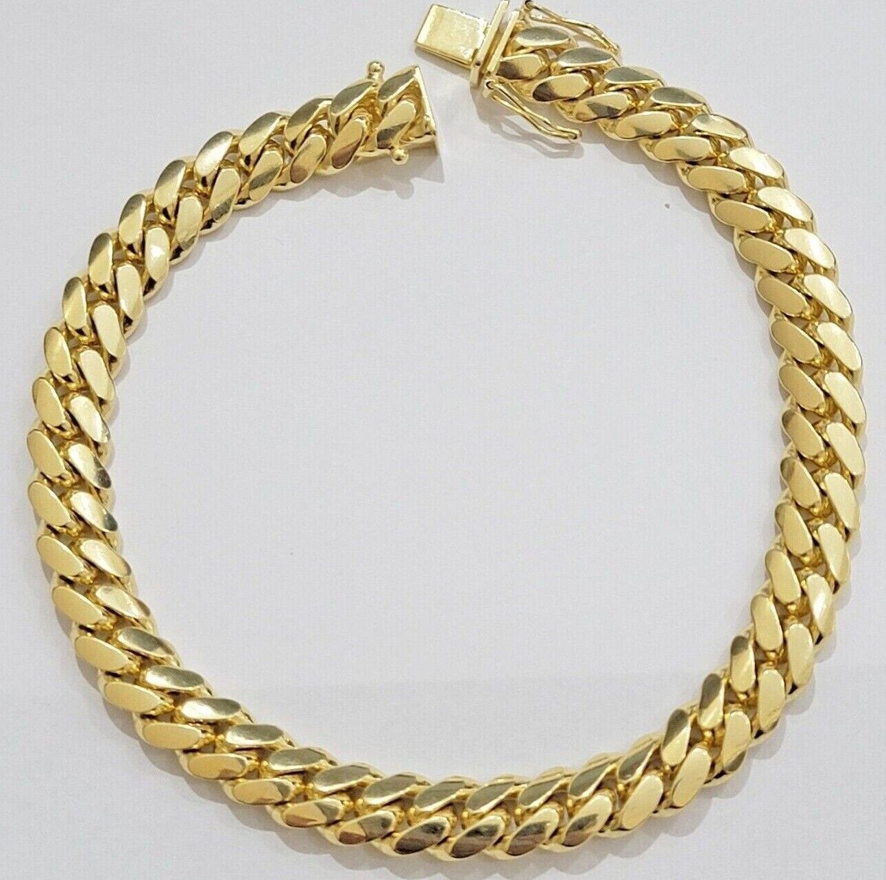 Real 14k Gold Bracelet Solid Miami Cuban Link 8mm 9mm 10mm 7.5" 8" 8.5 8.9" Inch