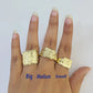 10k Nugget Ring Yellow Gold Women Men Real Genuine