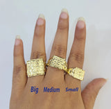 10k Nugget Ring Yellow Gold Women Men Real Genuine