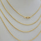 18k Yellow Gold Franco Chain Necklace 1mm 22'' Inches Men Women SOLID HEAVY SALE