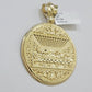 10kt Yellow Gold Last Supper Charm Pendant Franco Chain Necklace 3mm 26"Inch 10k