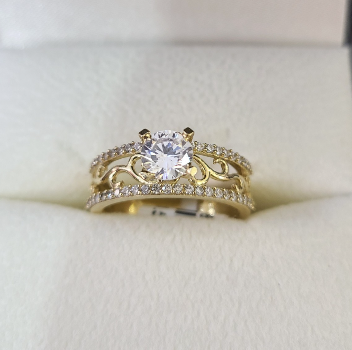 Real 10k Ring Engagement Yellow Gold Men Women Genuine