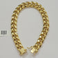 14k Yellow Gold Bracelet Mens Miami Cuban Link 13mm 8.5 Inch Box Clasp REAL