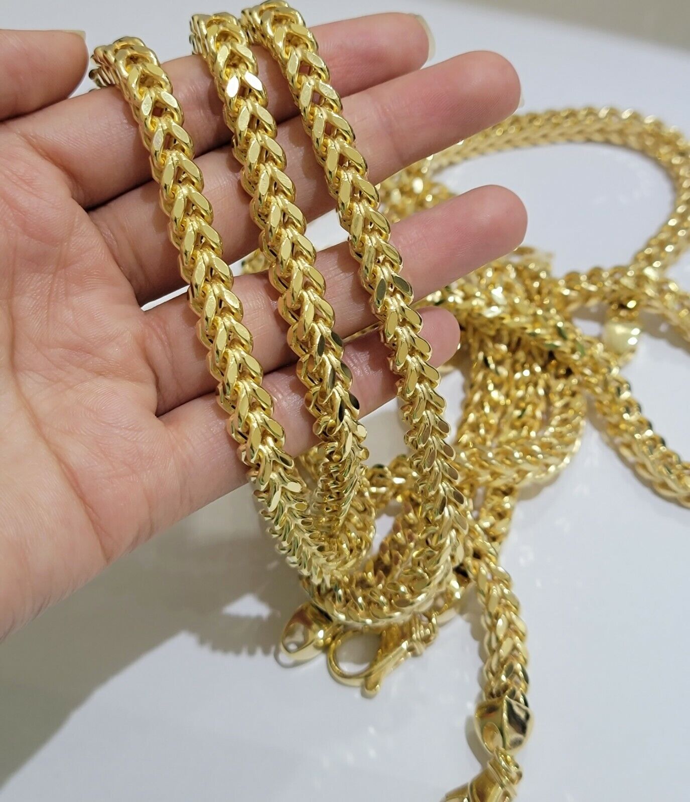 Real 10k Gold Franco Chain 7mm Necklace 26