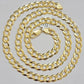 Solid 10k Gold Chain 9mm Mens Necklace Cuban Curb Link 26 Inch REAL 10KT STRONG