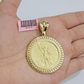 14kt Yellow Gold 1947 Mexican Centenario 50 Gold Pesos Copy Coin With Bezel SALE