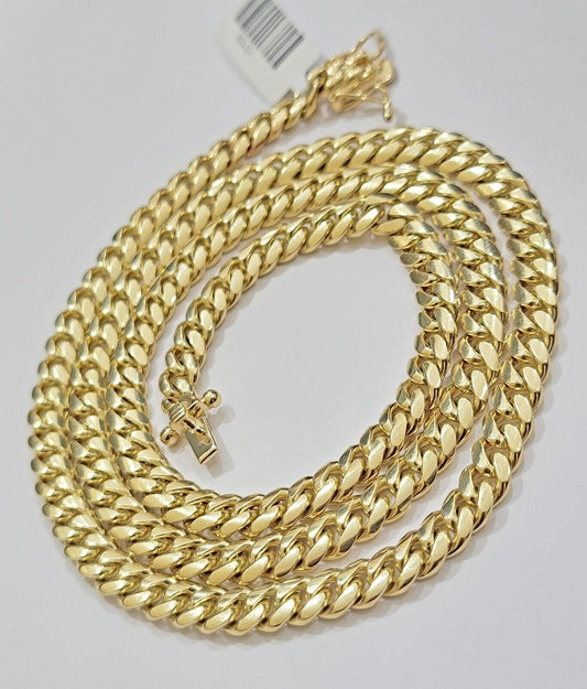 14k Gold Miami Cuban Link Chain Necklace 6mm 20"- 28 Inch SOLID 14 KT Men Women