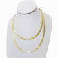 Real 10k Gold 3mm Herringbone Chain Necklace 18" 20" 22" 24 Men Women
