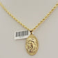 10k Gold Rope Chain Jesus Head Charm Pendant Set 22" Inch 3mm Necklace REAL SALE
