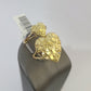 10k Nugget Heart Ring Yellow Gold Women Men Real Genuine Size 6 7 8 9 10 11 & 12