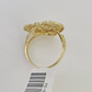 10k Nugget Heart Ring Yellow Gold Women Real Genuine Size 6 7 8 9 10 11 & 12