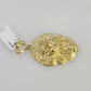 10k Roaring Lion Charm Pendant Mens REAL 10Kt Lion Head Yellow Gold