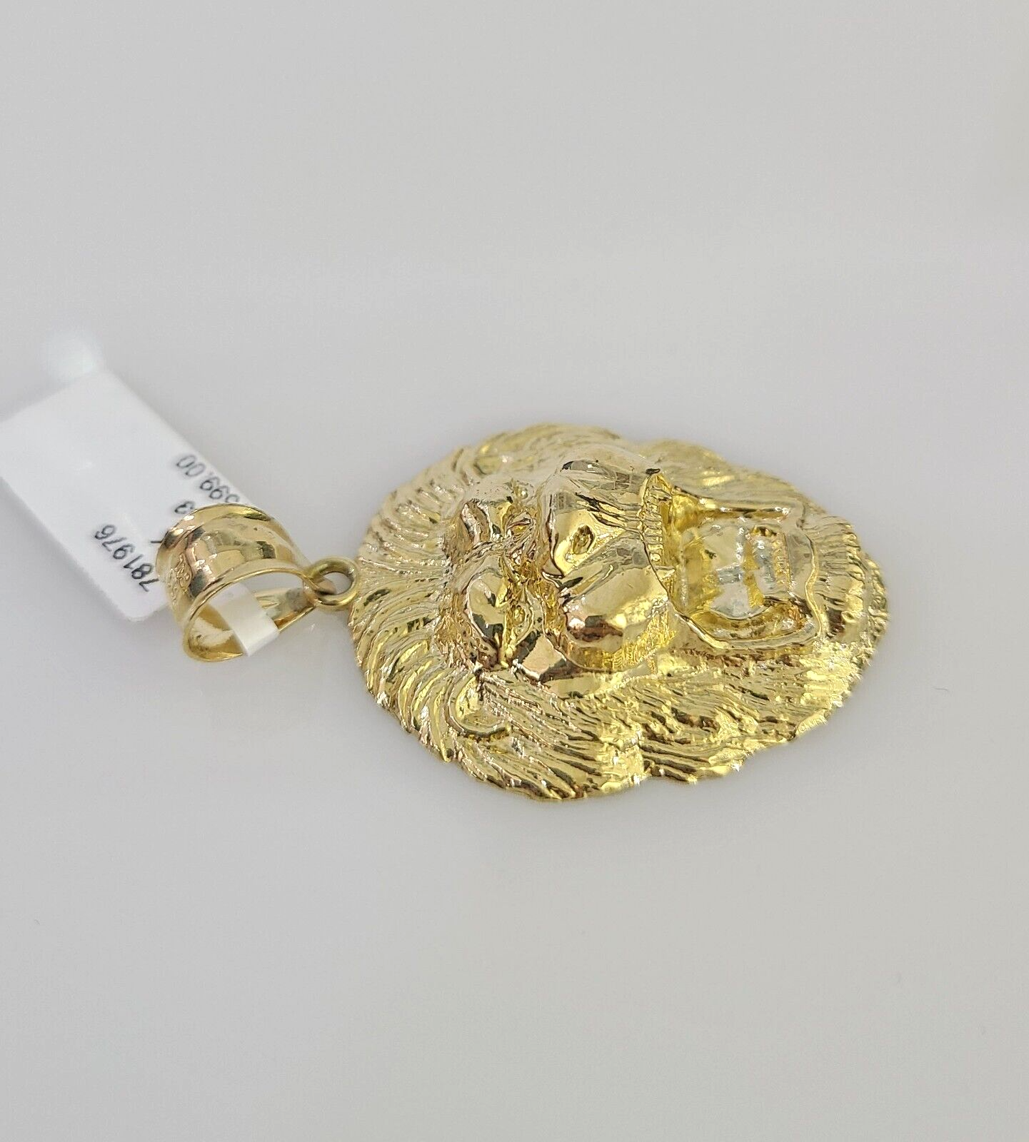 10k Roaring Lion Charm Pendant Mens REAL 10Kt Lion Head Yellow Gold