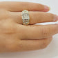 Ladies 14k Yellow Gold Ring Natural Diamond Women REAL , Wedding Engagement