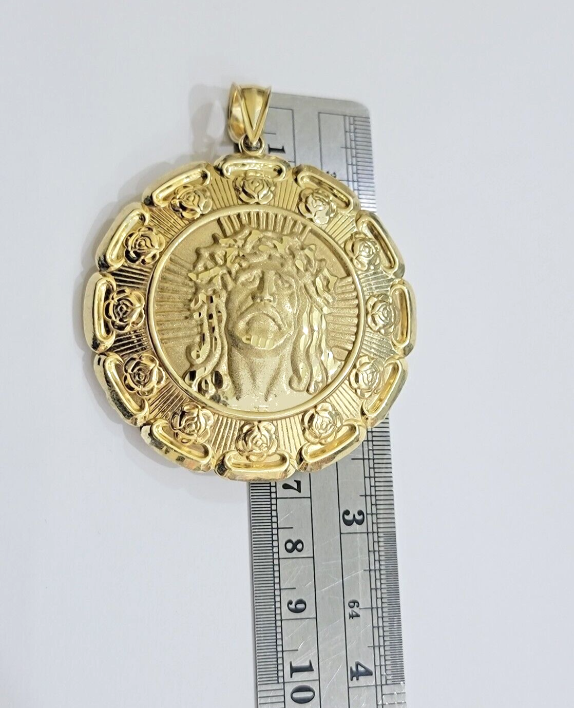 Jesus Virgin Mary Charm Pendant Real 10k Yellow Gold For 10kt Chain Necklace New