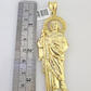 10k San Judas Charm Pendant Mens REAL 10Kt Saint Jude Yellow Gold