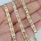 14k Gold Solid Valentino Necklace 24" Chain Trio-Gold 4mm Womens 14Kt Brand New