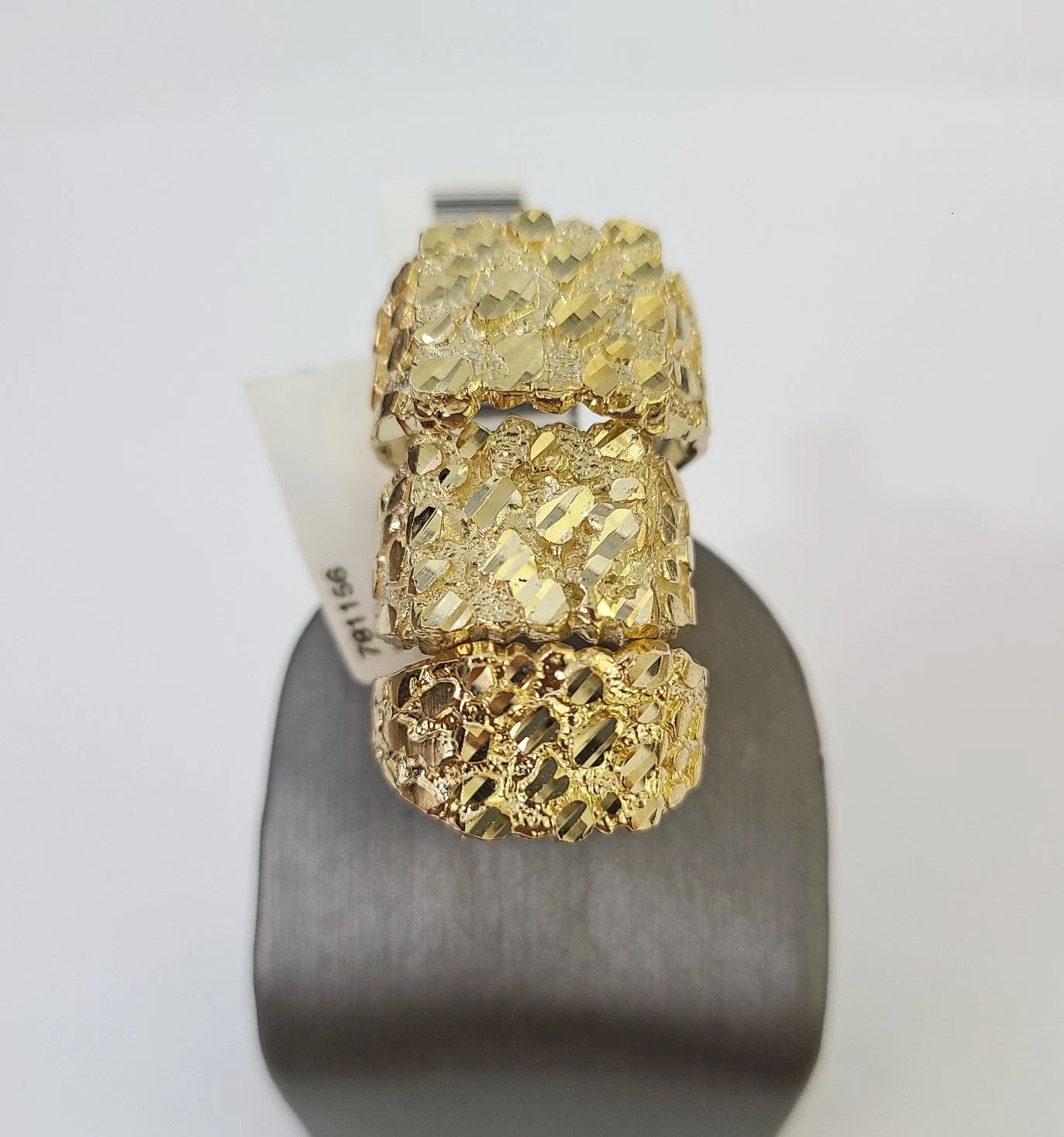 10k Nugget Ring Yellow Gold Women Men Real Genuine Size 6 7 8 9 10 11 & 12