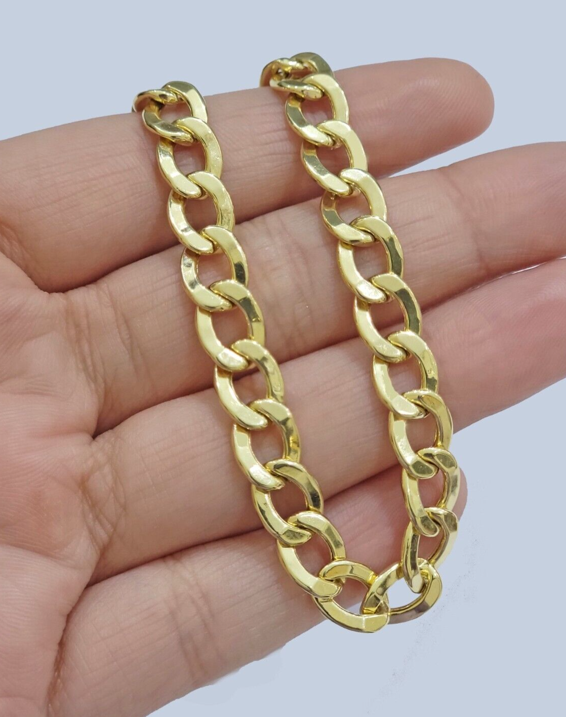 Real 14k Yellow Gold Cuban Curb Bracelet 8mm 8 Inch Lobster Clasp 14 KT New SALE