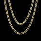 Real 10k Gold Chain Figaro Link Necklace 3.5mm-9mm, Men Women 18"-30" Inch, 10kt