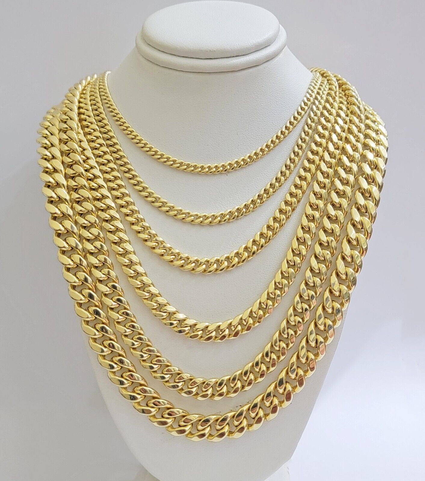 Real 10k Gold Chain Necklace Miami Cuban Link 22