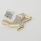 10k Yellow Gold Diamond Texas Map Charm 0.80CT Real 10Kt Pendant Natural Genuine