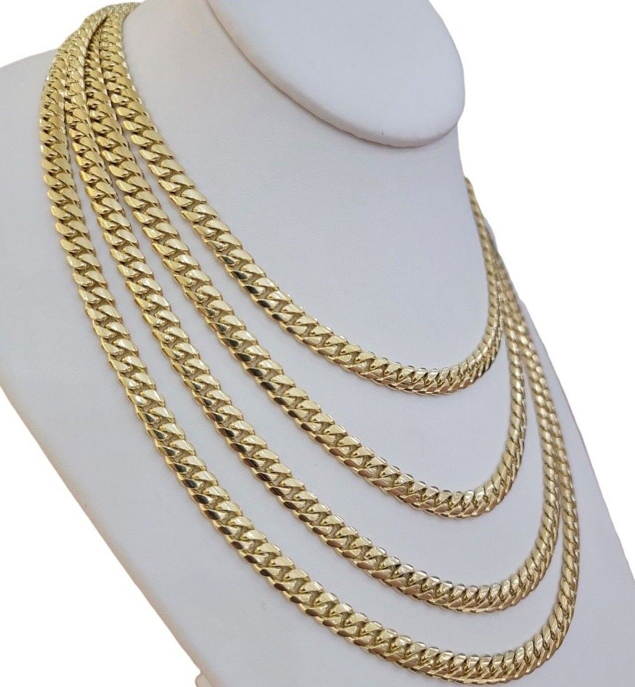 Real 14k Gold Chain 6mm Miami Cuban Link  20" 22" 24" 26" 28 Inch Necklace SOLID