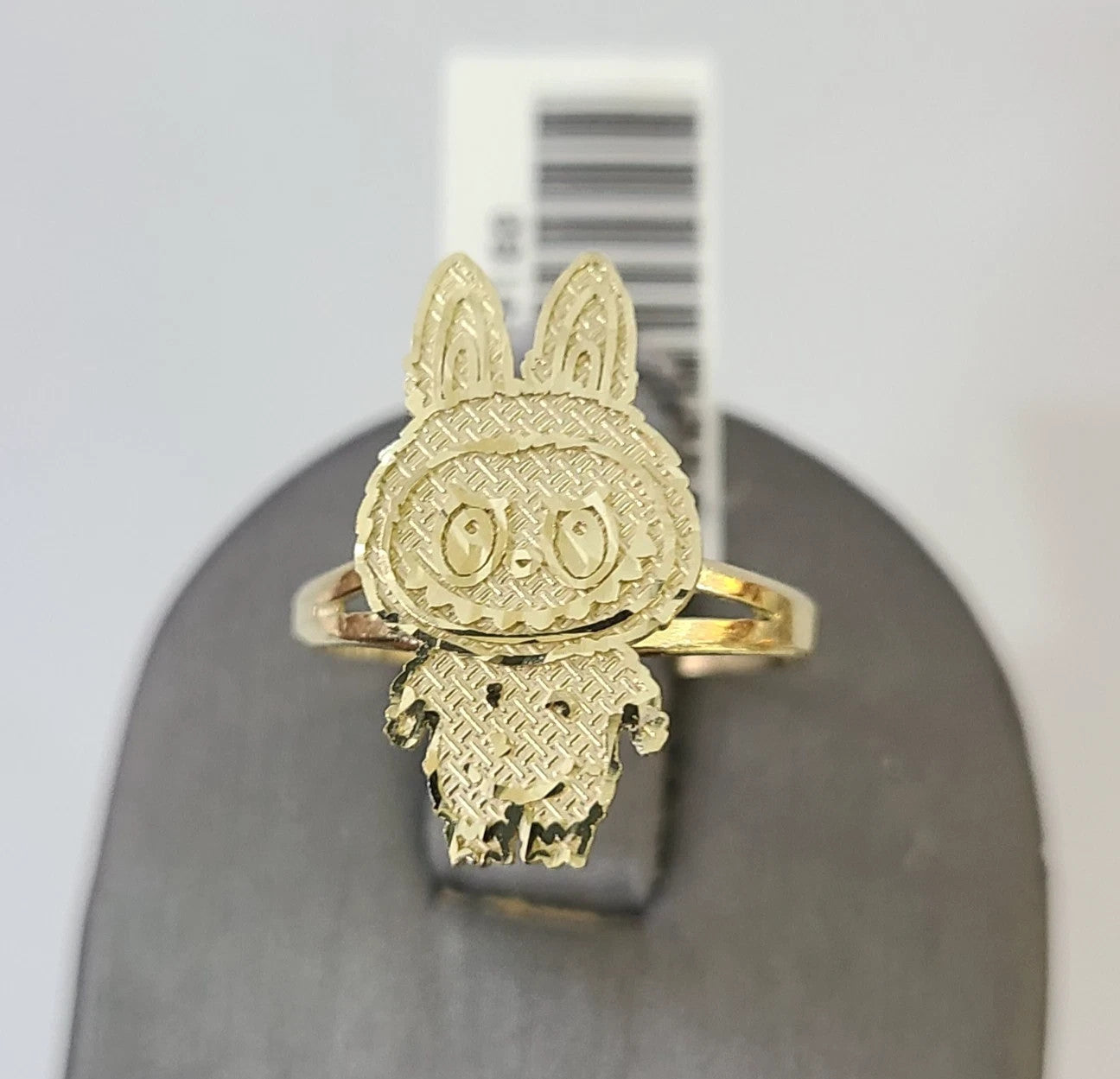 10k Cartoon Monster Ring Yellow Gold Men Women Real Genuine