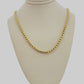 Real 10k Gold 3mm Box Byzantine Chain Necklace 20" 22" 24'' 26'' 28'' Inches NEW