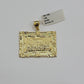 Real 10k Gold Pendant Charm Last Supper Square Jesus 10kt Yellow 1.5-3 Inch SALE