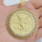 10kt Gold 1947 Mexican Centenario Coin Charm Pendant 50 pesos With 10k Bezel NEW