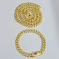 Real 10k Gold Chain Monaco Necklace Cuban Royal Link 8.5 Mm 22" Inch Plain ,10KT