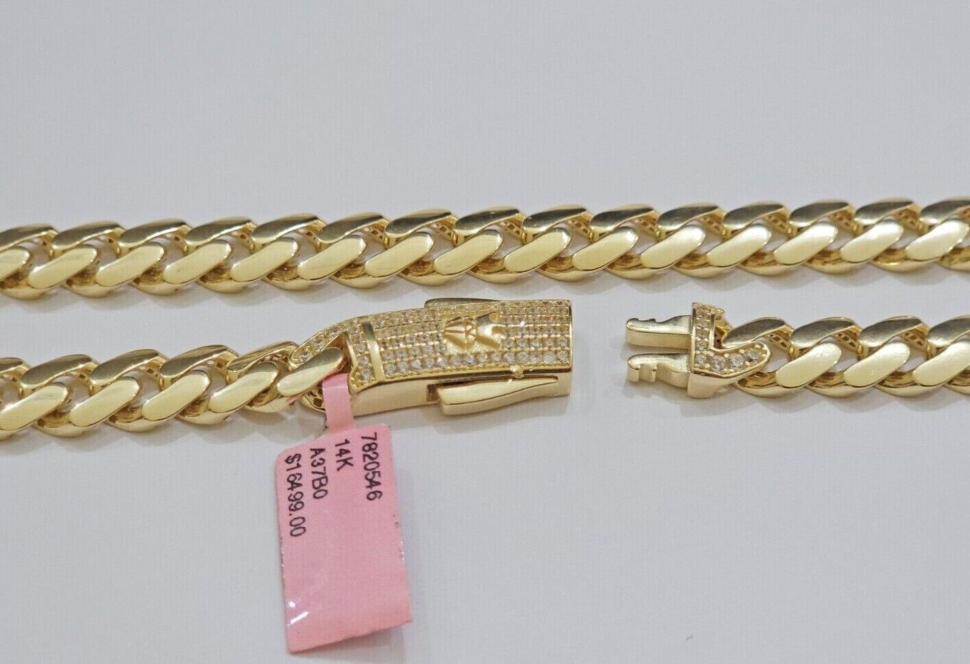 Real 14k Yellow Gold Monaco Chain Necklace 20" 22'' 24'' 26" Inch 9mm 14kt SALE