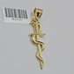 10kt Yellow Gold Rope Chain Snake Cross Charm Pendant 18-28'' Inch Necklace SALE