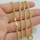 Real 18kt Yellow Gold Rope Chain Necklace 3mm 22 Inch Men Women SOLID HEAVY SALE