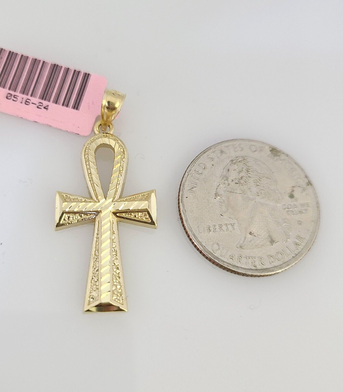 Real 14k Gold Chain Jesus Cross Pendant Set 14kt Miami Cuban Chain 2mm Charm