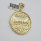 Real 10k Yellow Gold Pendant Last Supper Charm For Mens Genuine 10kt Medallion