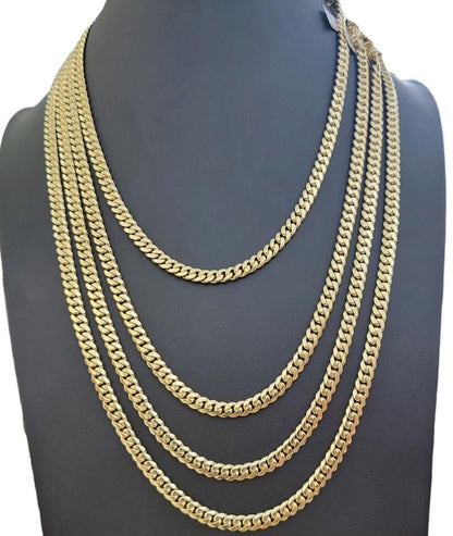 14k Gold Miami Cuban Link Chain Necklace 6mm 20"- 28 Inch SOLID 14 KT Men Women