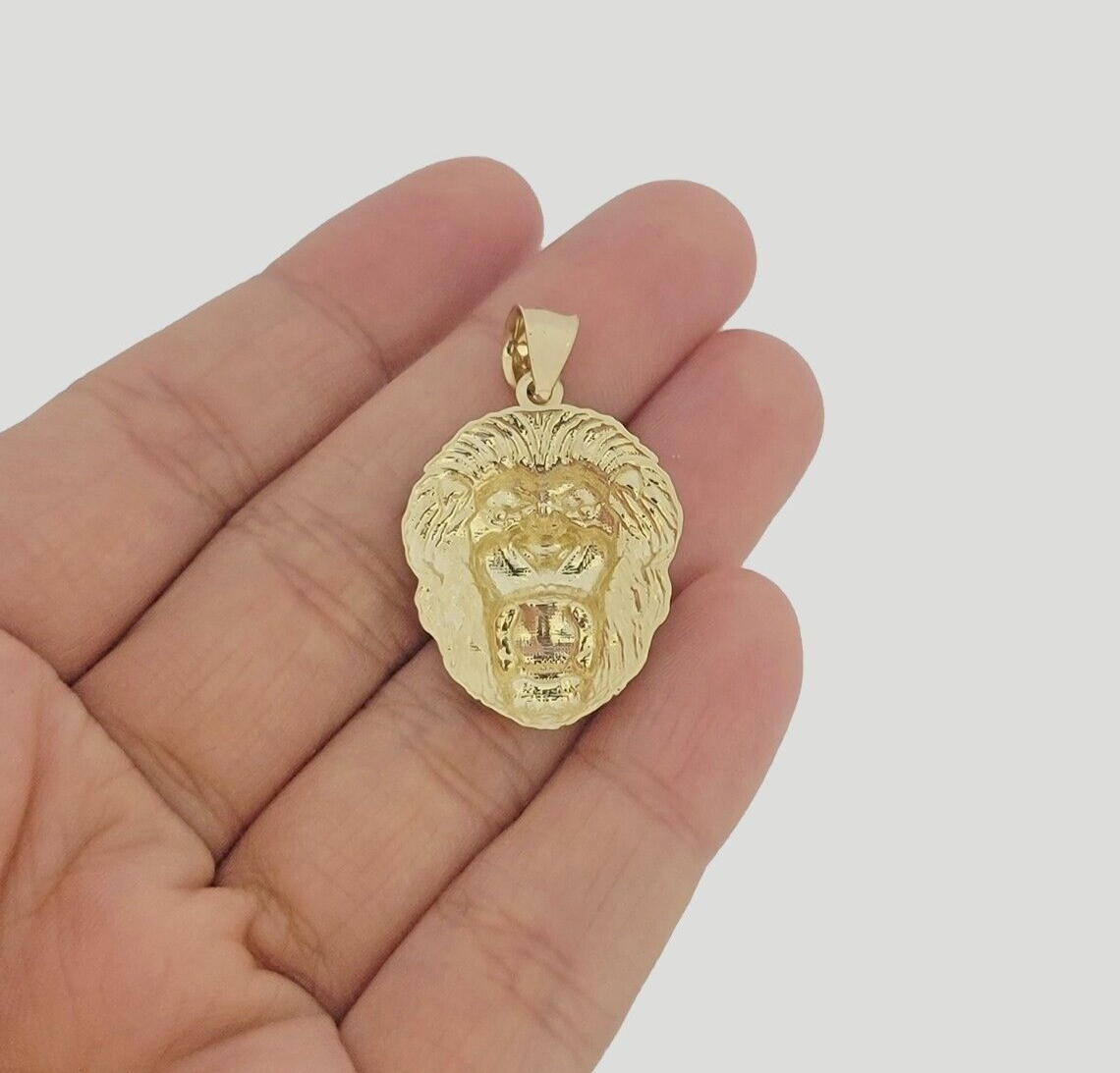 10k Gold Rope Chain Lion Head Charm Pendant 3mm 16-28'' Inches Necklace SALE NEW