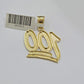 10k Yellow Gold Rope Chain 100 Charm Pendant Set 22 Inch 3mm Necklace REAL SALE
