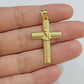 10k Yellow Gold Rope Chain Jesus Cross Charm Pendant Set 18-28'' Inches Necklace