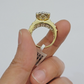 Real 10kt Yellow Gold 2CT Diamond Ring Women Band Natural Genuine Wedding SALE