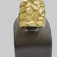 SOLID 10k Yellow Gold Nugget Ring Casual Men's Band Square New Style REAL SALE