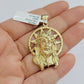 10kt Gold Rope Chain Jesus Head Charm Pendant Set 18-30'' Inch 5mm Necklace SALE