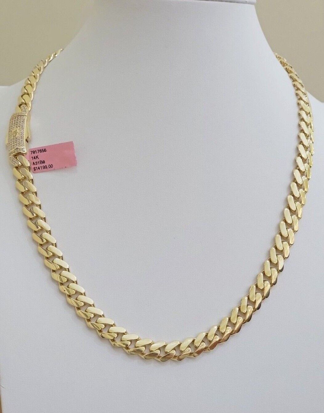 Real 14k Yellow Gold Monaco Chain Necklace 20" 22'' 24'' 26" Inch 9mm 14kt SALE