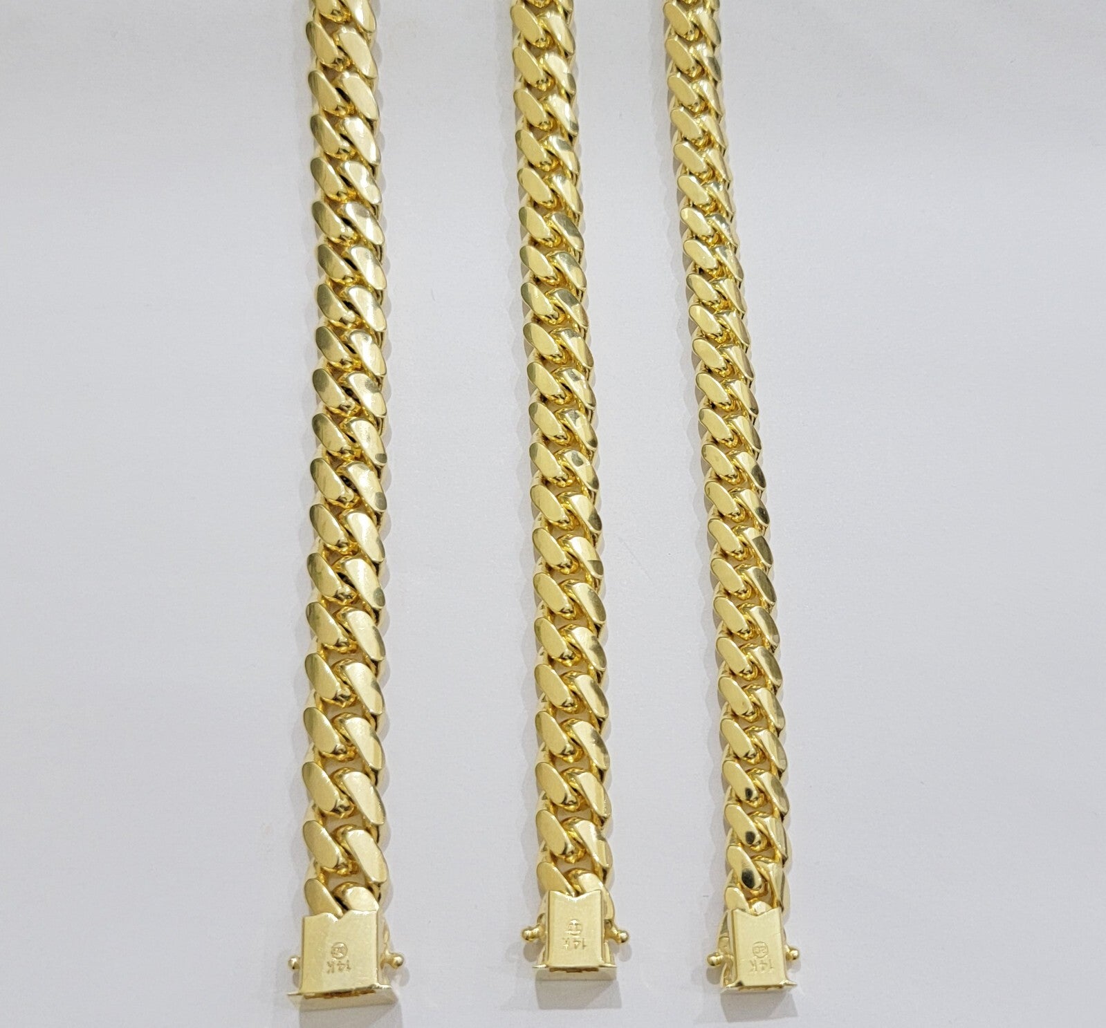 REAL 14k Gold Bracelet Miami Cuban Link SOLID 14kt Yellow Gold 8.5mm 8 REAL 14k Gold Bracelet Miami Cuban Link SOLID 14kt Yellow Gold 8.5mm 8