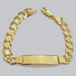 Real 10k Gold Cuban Curb Link ID Bracelet 5mm-10mm 8-8.5" Inches 10kt Name Plate