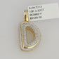 10k Initial " D " Diamond Pendant Charm Yellow Gold Alphabet Men's Ladies