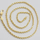 Real 18k Yellow Gold Rope chain necklace 2mm 16-24 Inch Men women SOLID HEAVY