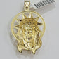 10kt Gold Rope Chain Jesus Head Charm Pendant Set 18-30'' Inch 5mm Necklace SALE